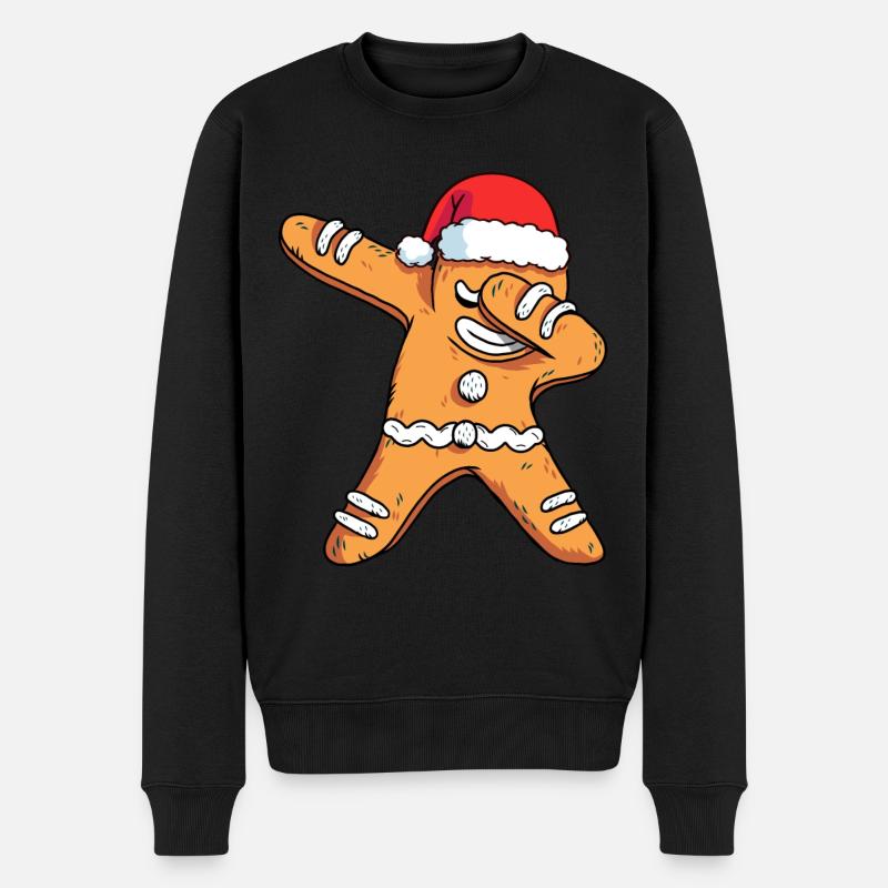 Dabbing Gingerbread Santa Christmas - Pull Premium bio Homme - noir