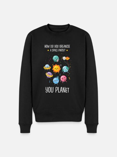 Kosmos Astronauten Geschenk - Männer Premium Bio Pullover - Schwarz
