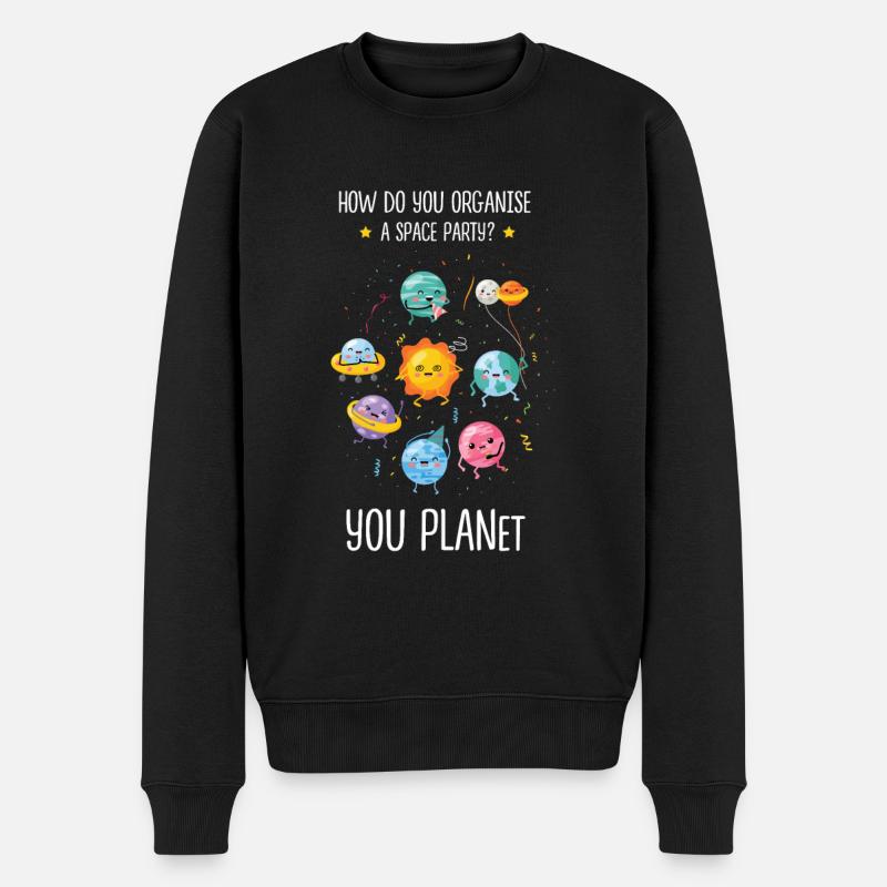 Kosmos Astronauten Geschenk - Männer Premium Bio Pullover - Schwarz