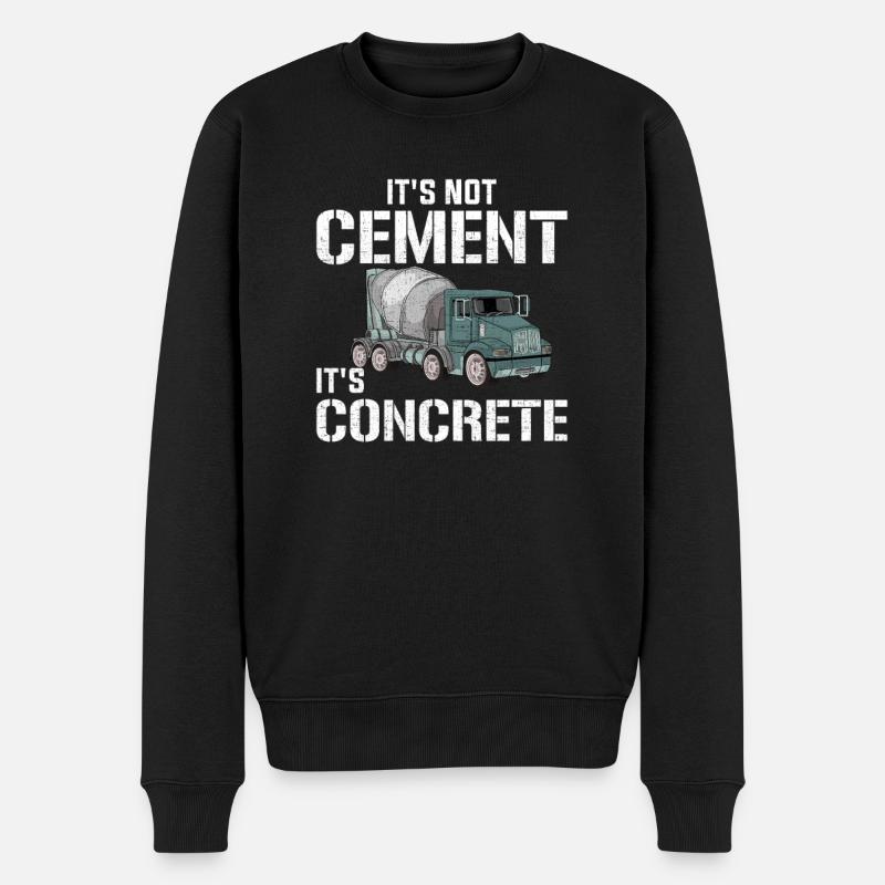 Ce n'est pas du ciment, c'est du béton, du béton - Pull Premium bio Homme - noir