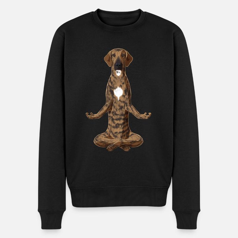 Chien Méditant Plott Hound - Pull Premium bio Homme - noir
