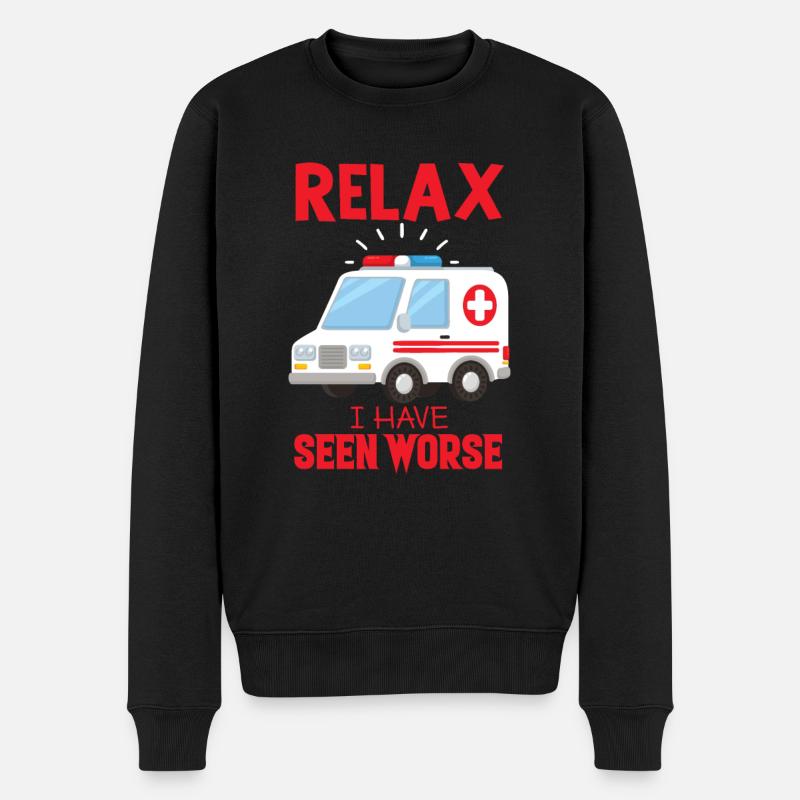 Ambulance disant urgence paramédicale - Pull Premium bio Homme - noir