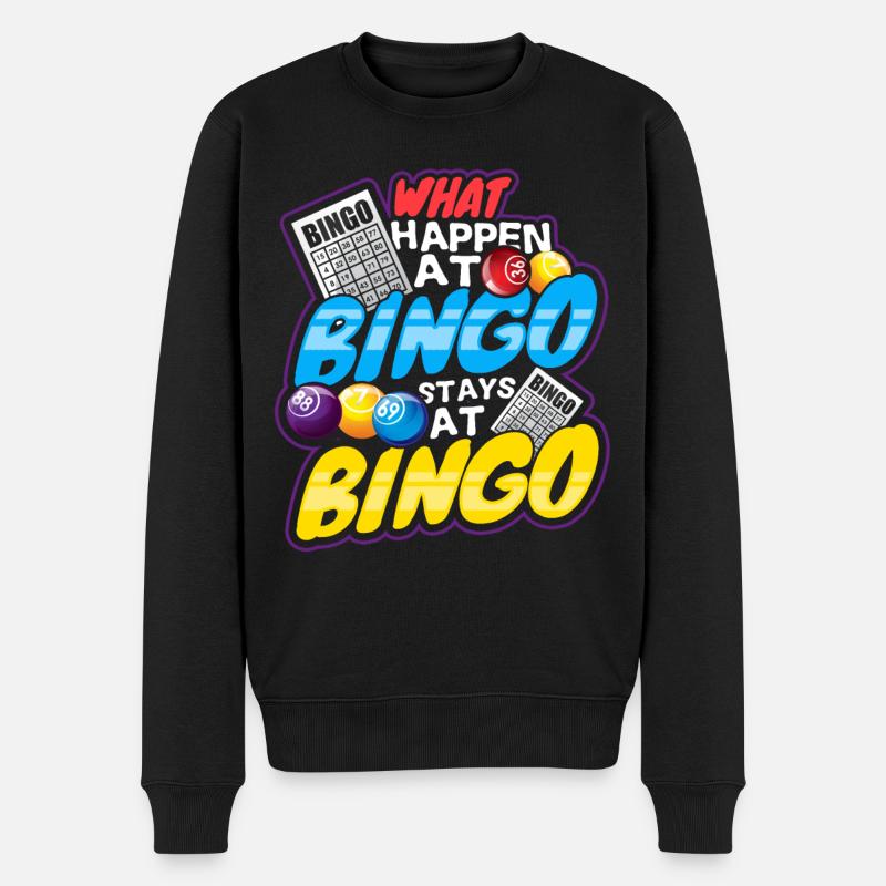Bingo - Männer Premium Bio Pullover - Schwarz