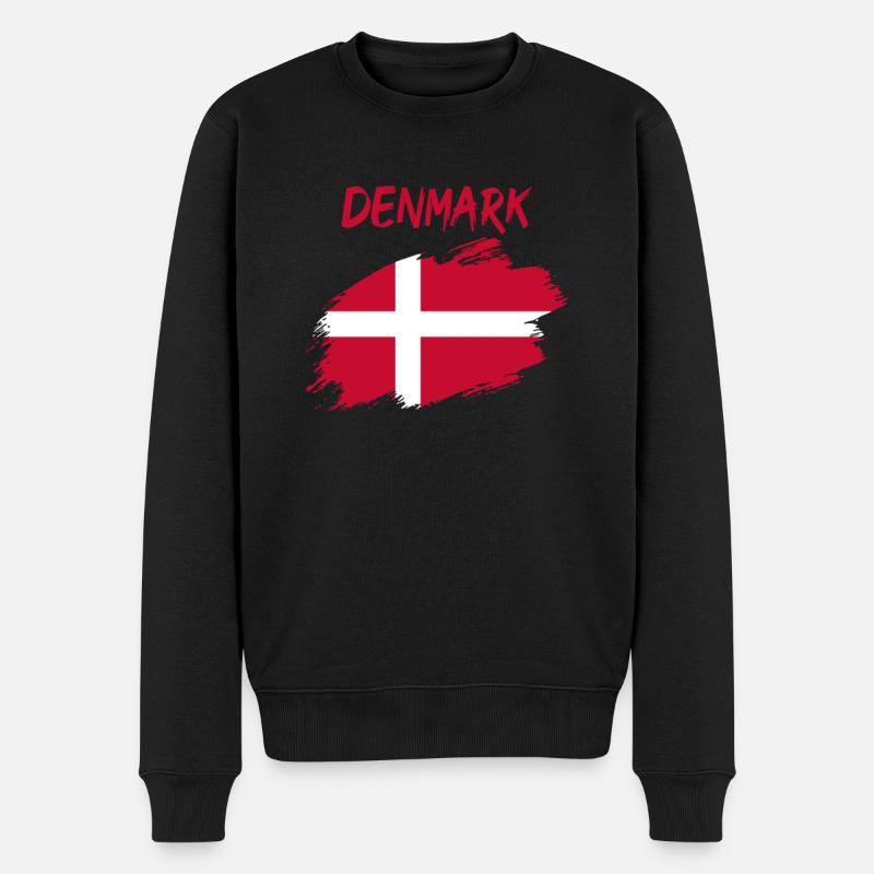 Drapeau danois drapeau drapeau danois - Pull Premium bio Homme - noir