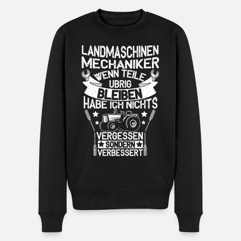 Landmaschinen Mechaniker - Männer Premium Bio Pullover - Schwarz