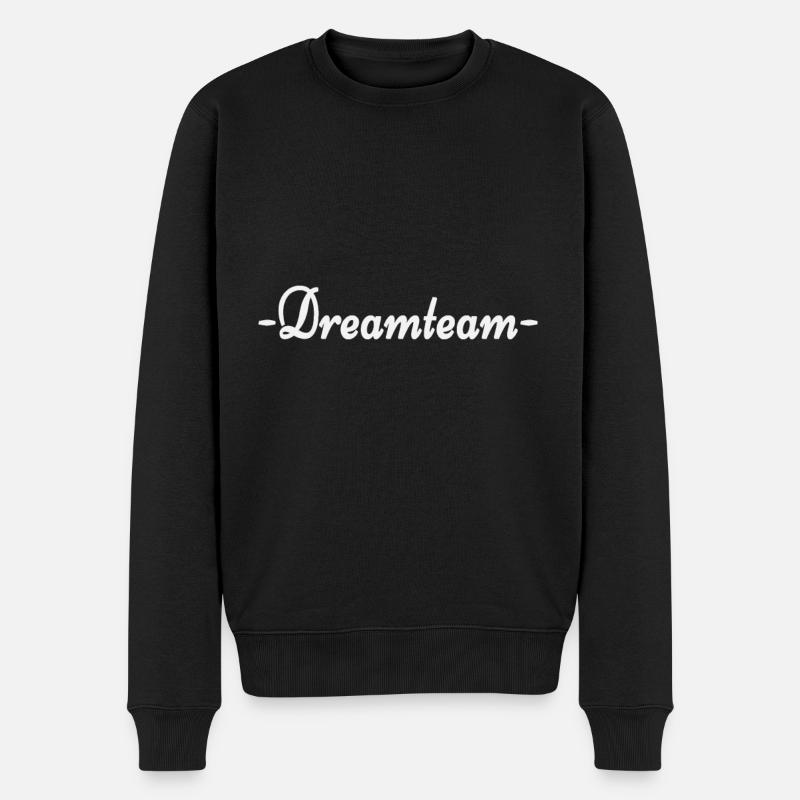 dreamteam - Männer Premium Bio Pullover - Schwarz