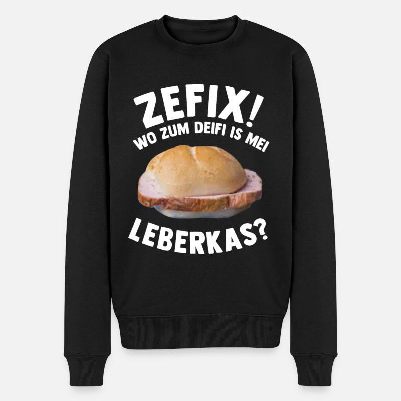 Leberkas Bayern leberkäse bayrisch fleischkäse - Männer Premium Bio Pullover - Schwarz