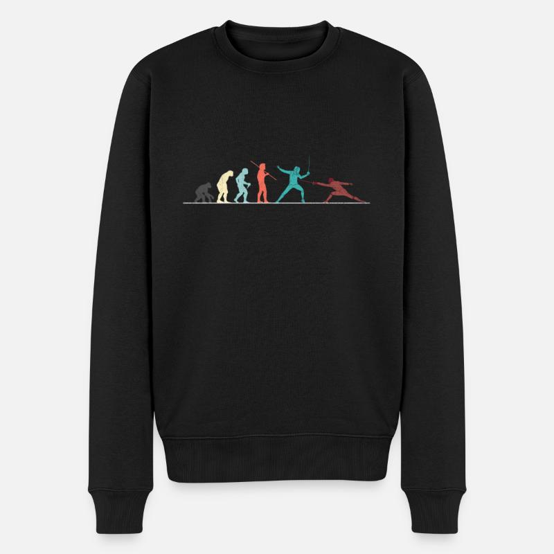 Fechten Fechter Geschenk - Männer Premium Bio Pullover - Schwarz