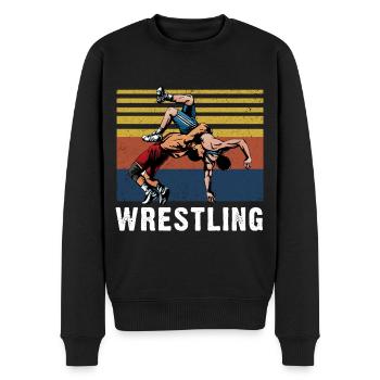 Lutte combat au sol lutte arts martiaux - Pull Premium bio Homme - noir - Devant - Nico (187cm)