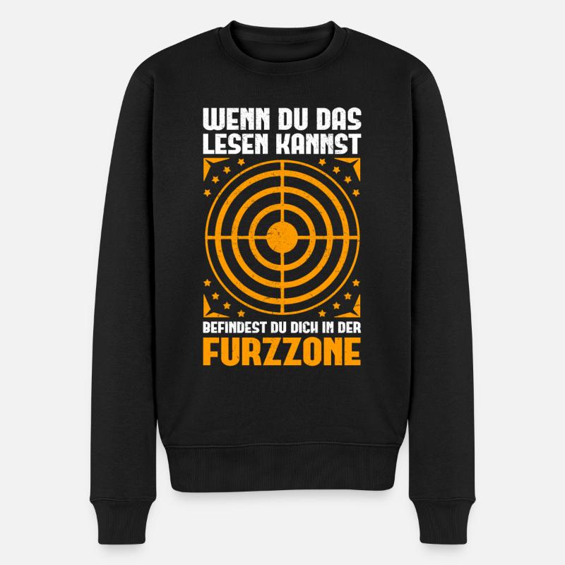 Furzzone | Furz Furzen Pupsen Geschenk - Männer Premium Bio Pullover - Schwarz