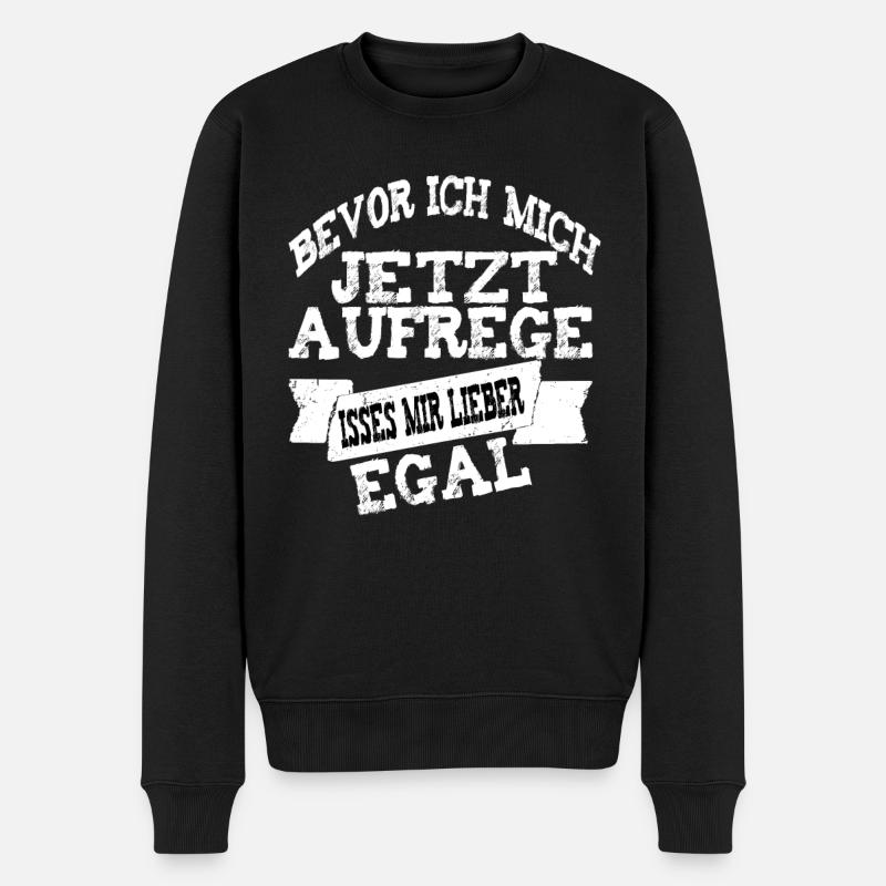 lustiges Sprüche Witz Geschenk - Männer Premium Bio Pullover - Schwarz