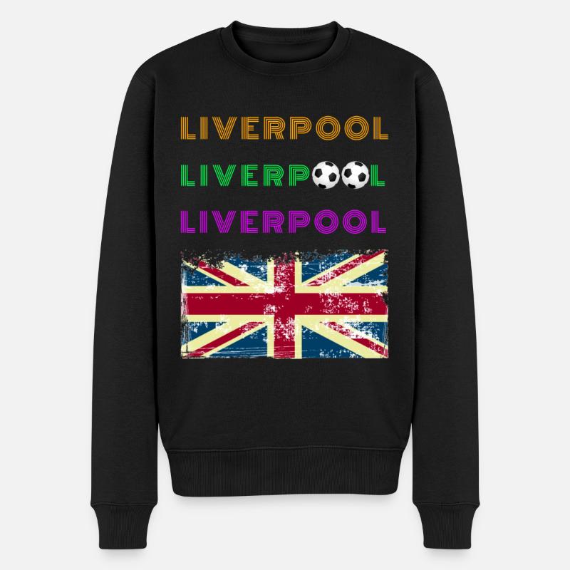 Liverpool Liverpool - Männer Premium Bio Pullover - Schwarz