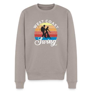 West Coast Swing - Männer Premium Bio Pullover - Taupe - Vorne - Nico (187cm)
