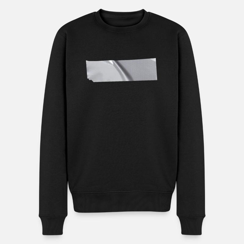 Klebeband Gesichtsmaske - Männer Premium Bio Pullover - Schwarz