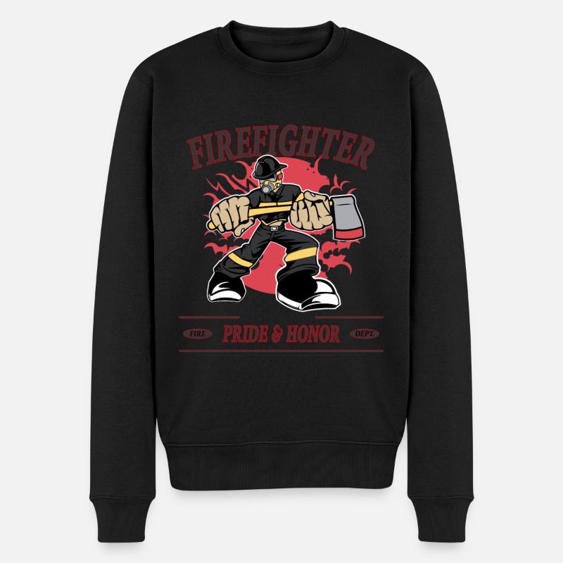 Pompier sauveteur - Pull Premium bio Homme - noir