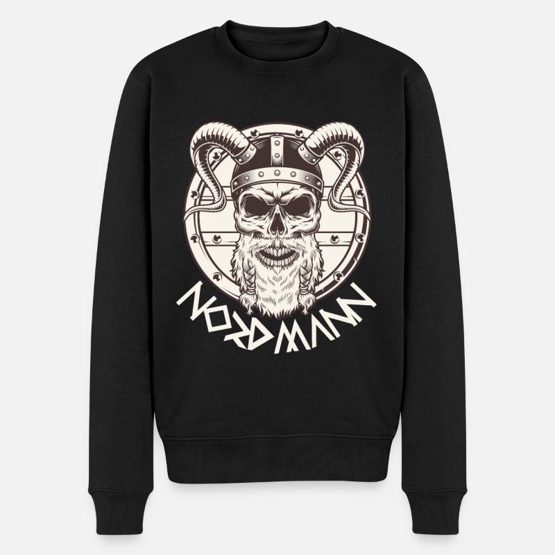 Nordmänner Nordmann Geschenk - Männer Premium Bio Pullover - Schwarz