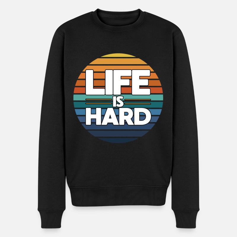 La vie est dure - Pull Premium bio Homme - noir