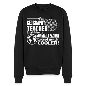 Geographie Lehrer Cooler Shirts - Männer Premium Bio Pullover - Schwarz - Vorne - Nico (187cm)