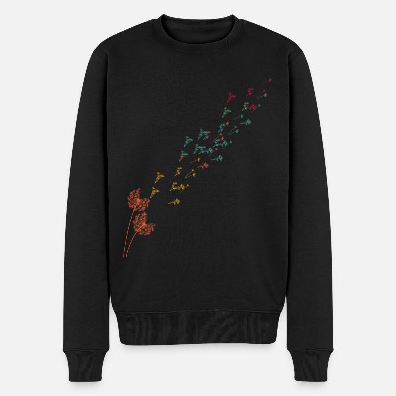 Knäuelgras Löwenzahn Pusteblume - Männer Premium Bio Pullover - Schwarz