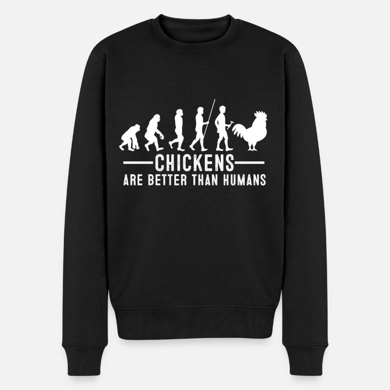 poulet - Pull Premium bio Homme - noir