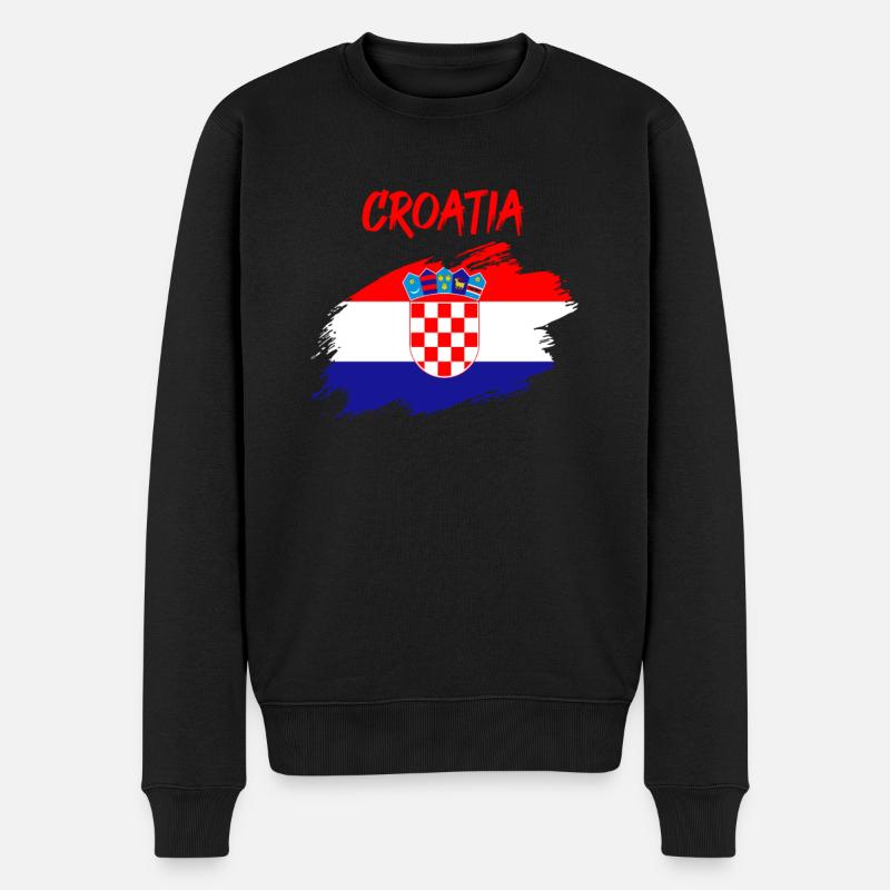Croatie drapeau drapeau croate drapeau - Pull Premium bio Homme - noir