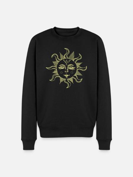 Sun - Men's Premium Organic Jumper - black