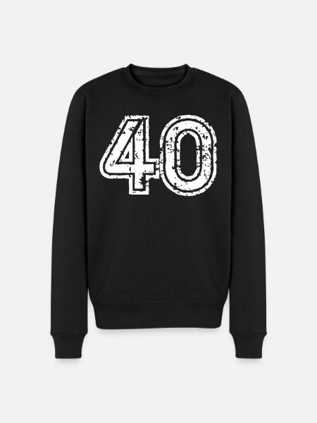 40 Nombre - Pull Premium bio Homme - noir