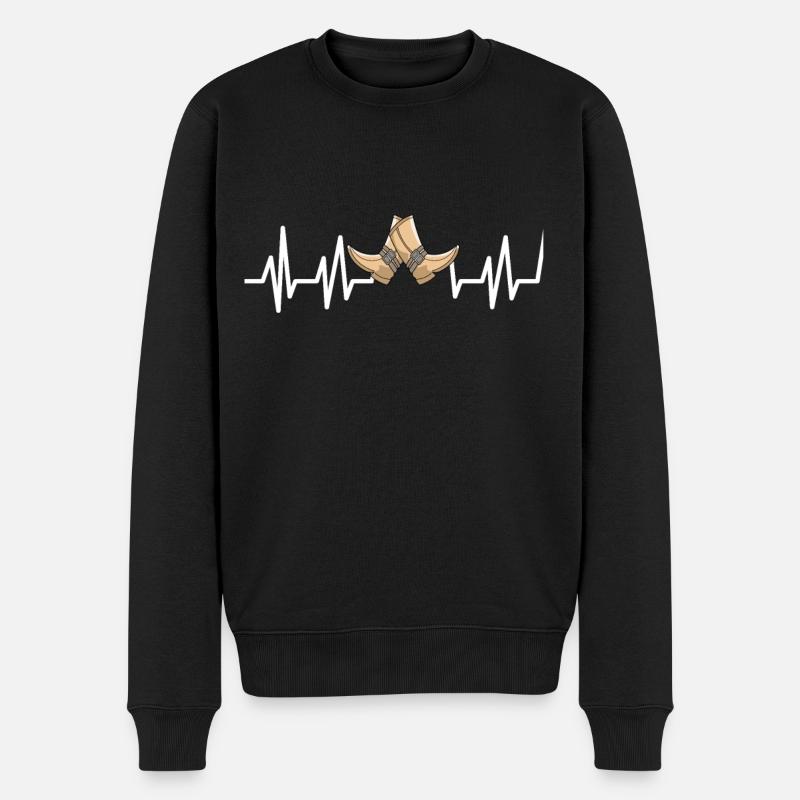 Linedance - Männer Premium Bio Pullover - Schwarz