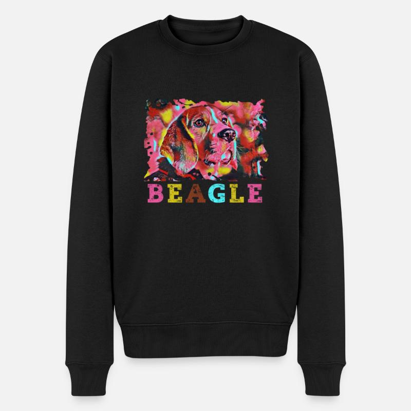 Beagle Mania - Pull Premium bio Homme - noir