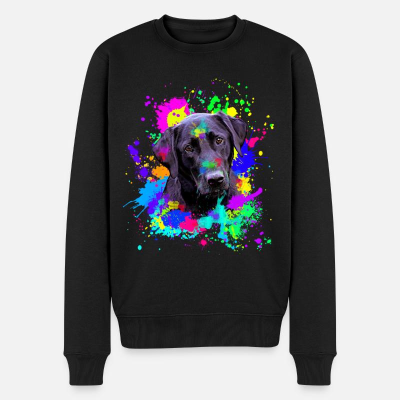 Doux chien labrador noir - Pull Premium bio Homme - noir