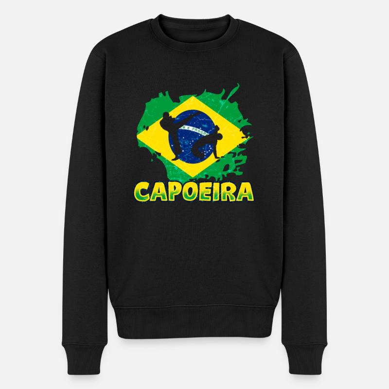 Capoeira Brasilien Kampfkunst - Männer Premium Bio Pullover - Schwarz