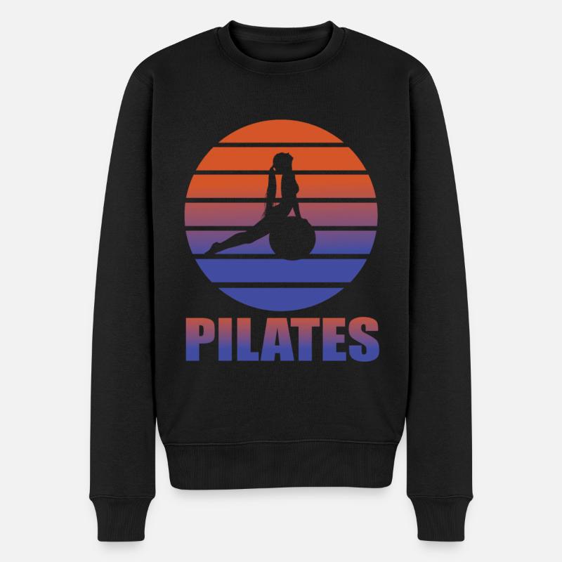 Pilates - Männer Premium Bio Pullover - Schwarz