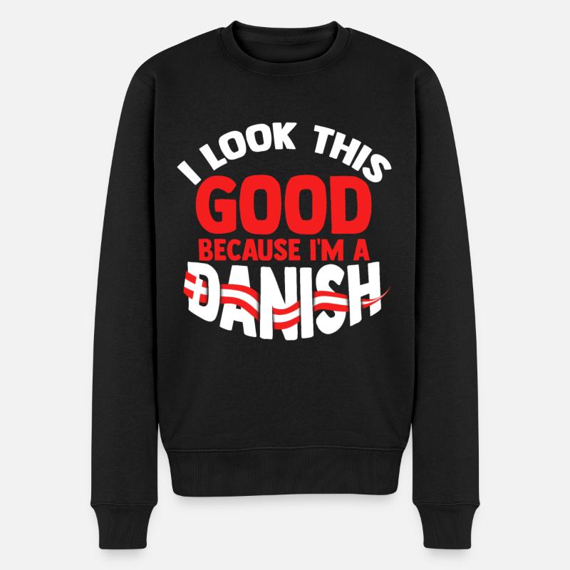 Dänemark Kopenhagen - Männer Premium Bio Pullover - Schwarz