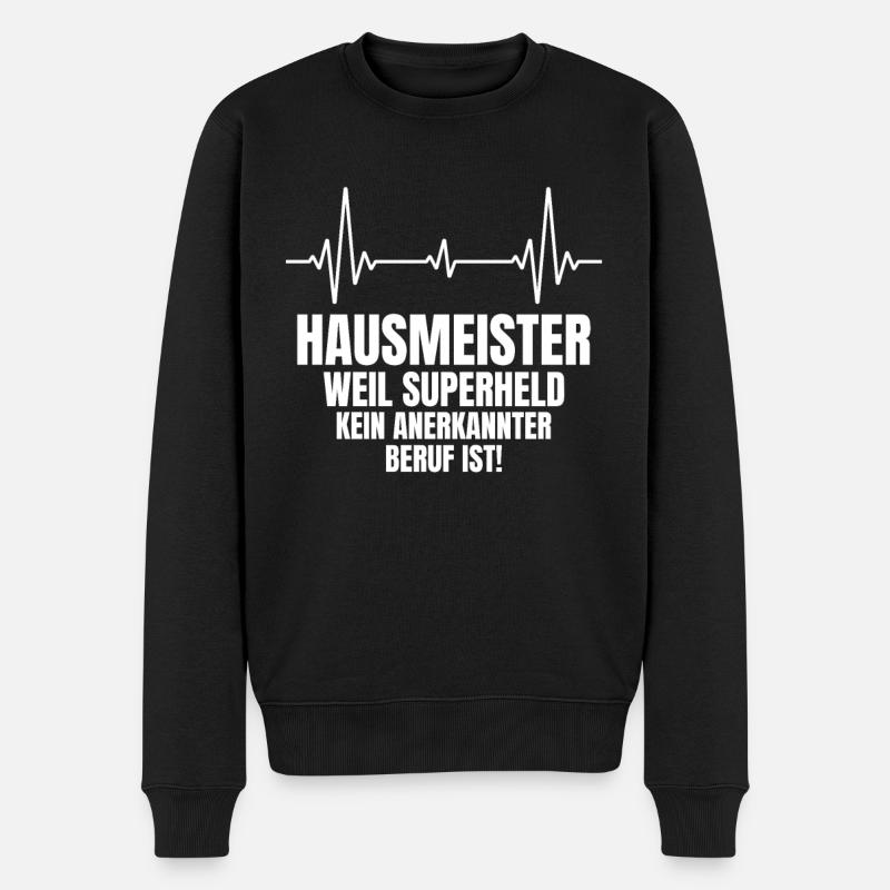 Hausmeister facility manager Sprüche Geschenk - Männer Premium Bio Pullover - Schwarz