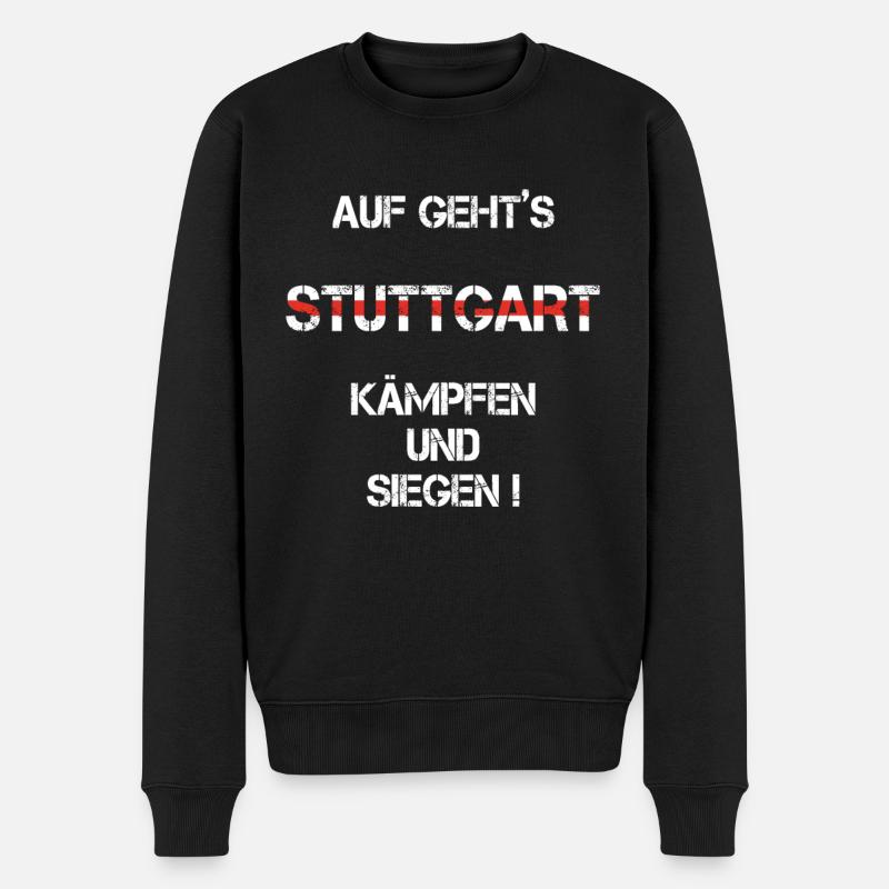 Stuttgart - Männer Premium Bio Pullover - Schwarz