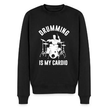 Musicien de percussion batteur pilon - Pull Premium bio Homme - noir - Devant - Nico (187cm)