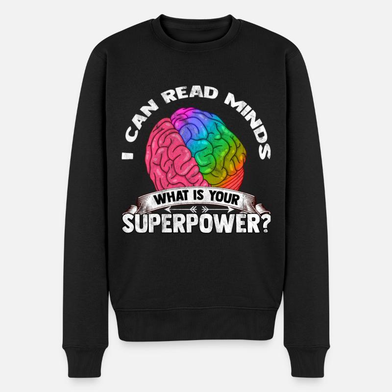 psychologue - Pull Premium bio Homme - noir