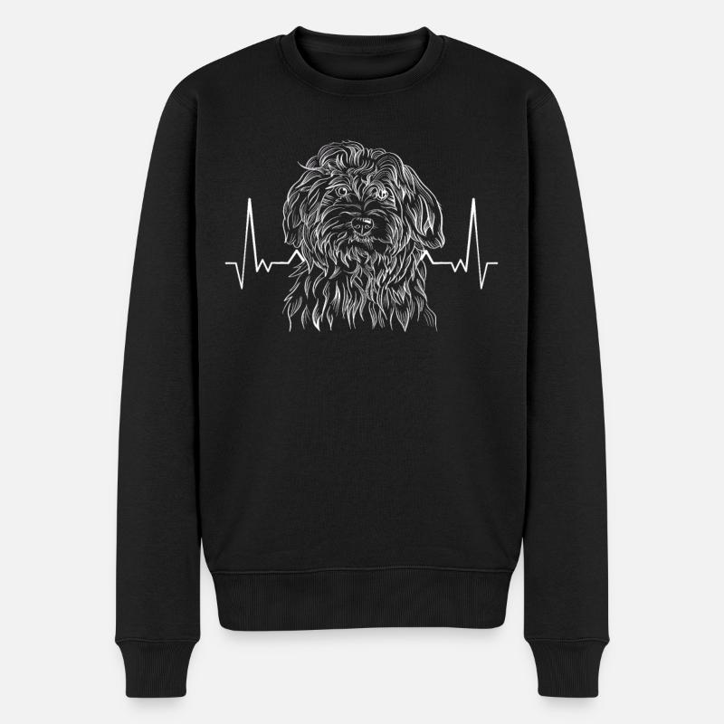 Havaneser Havanese - Männer Premium Bio Pullover - Schwarz
