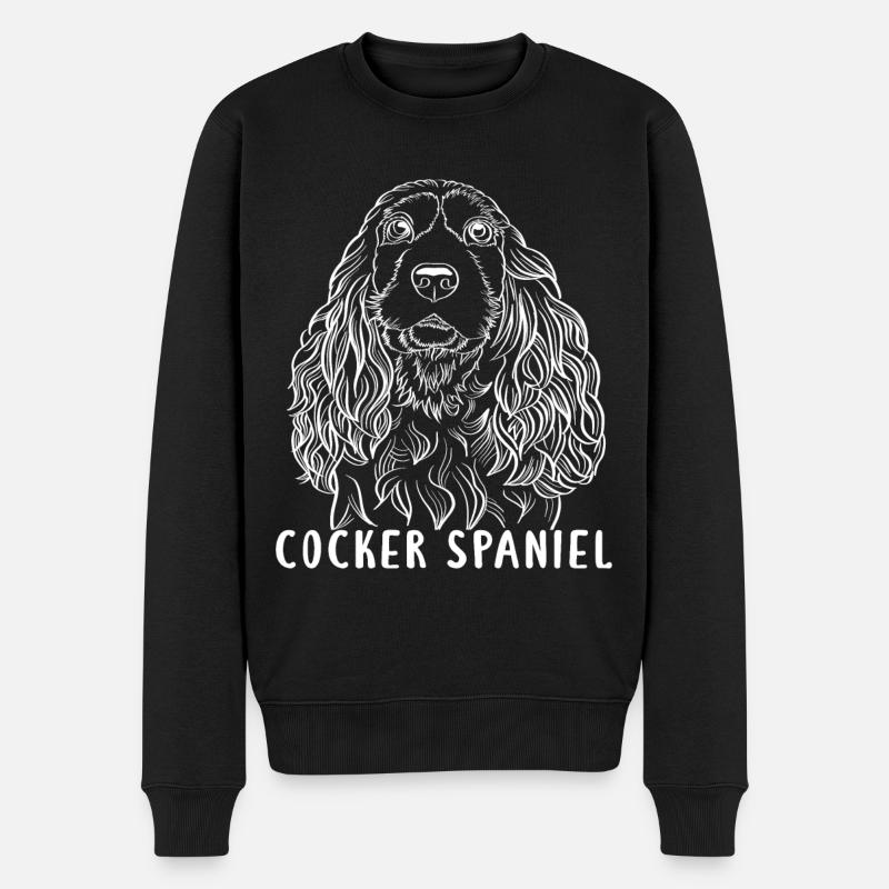cocker spaniel hund - Männer Premium Bio Pullover - Schwarz