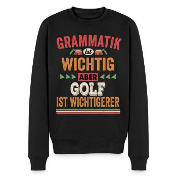 Lustiges Golf Shirt - Männer Premium Bio Pullover - Schwarz - Vorne - Nico (187cm)