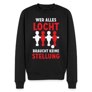 Tischfußball Geschenk - Männer Premium Bio Pullover - Schwarz - Vorne - Nico (187cm)