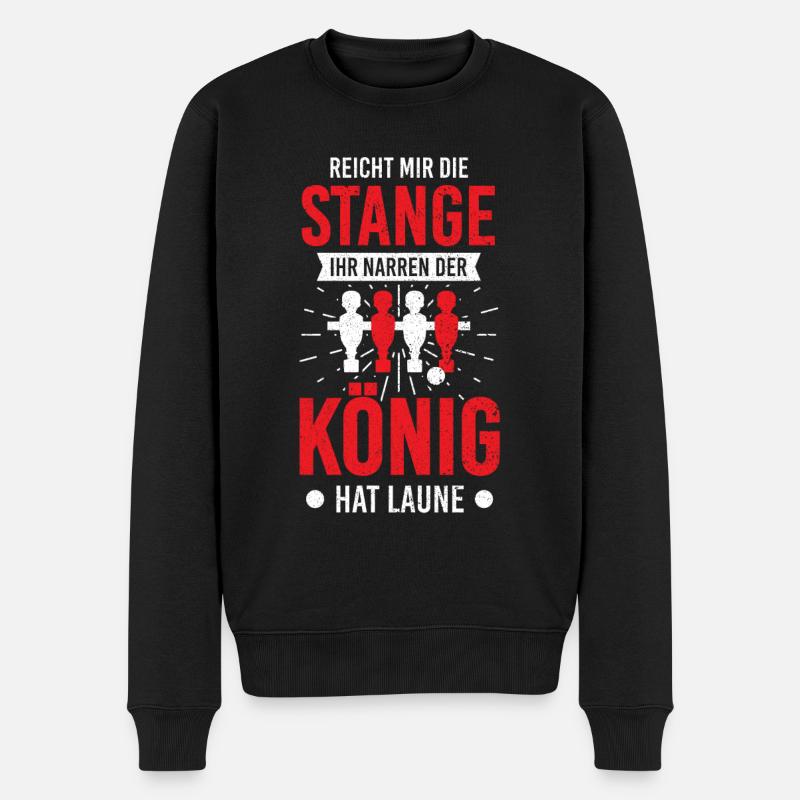 Krökeln Kicker Spruch - Männer Premium Bio Pullover - Schwarz