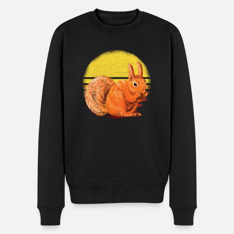 Écureuil disant - Pull Premium bio Homme - noir