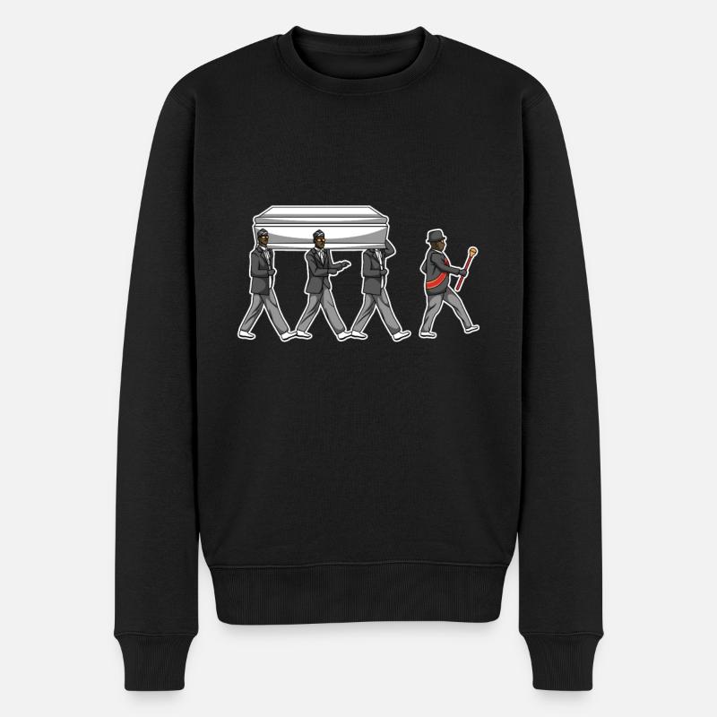 Coffin Sargträger Tanz Meme - Männer Premium Bio Pullover - Schwarz