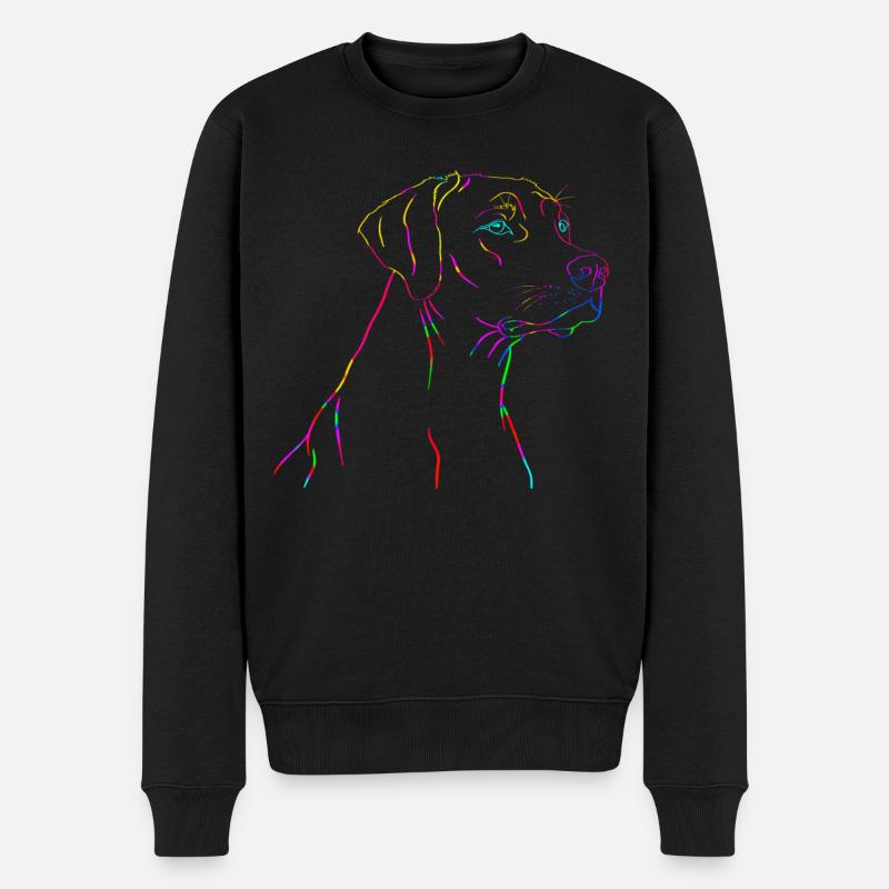 Rhodesian Ridgeback Farben - Männer Premium Bio Pullover - Schwarz