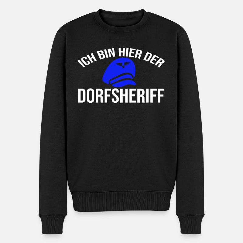 Polizist lustige Polizei Geschenk - Männer Premium Bio Pullover - Schwarz