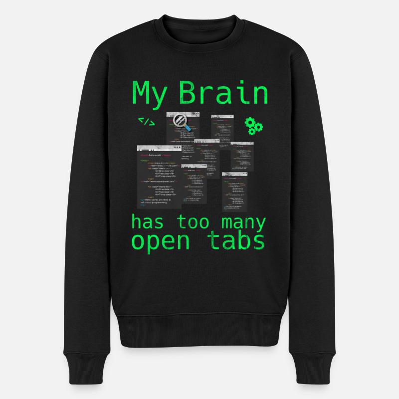 Informatik Hacker Programmierer Binär PC Computer - Männer Premium Bio Pullover - Schwarz