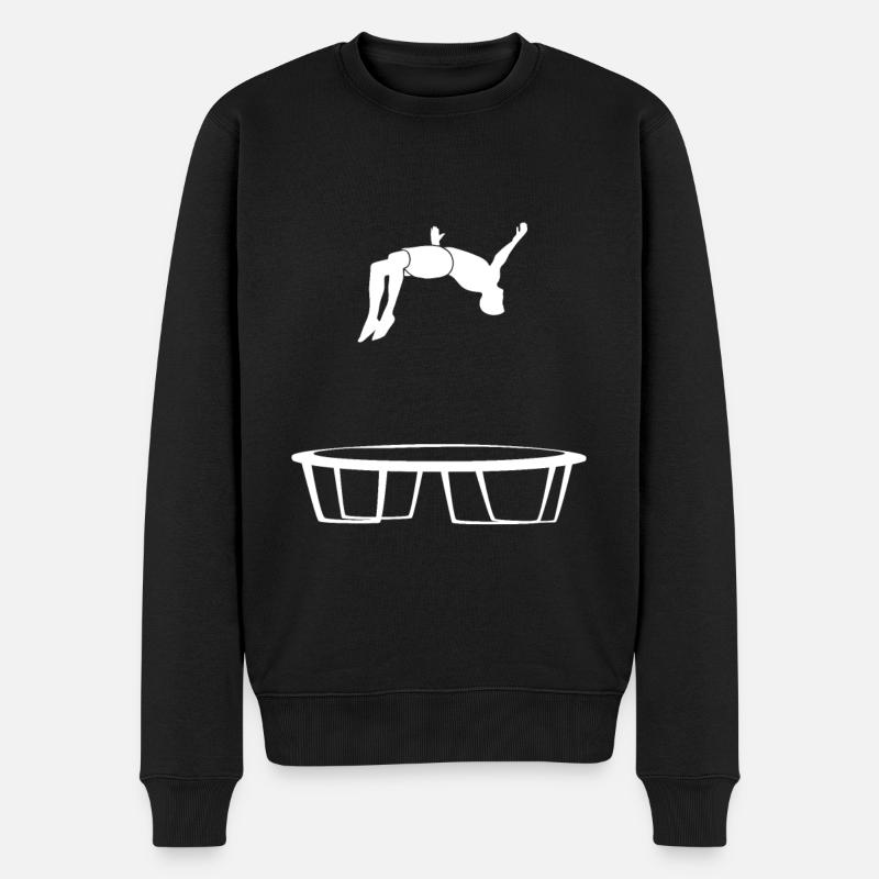 Trampolin Geschenk - Männer Premium Bio Pullover - Schwarz