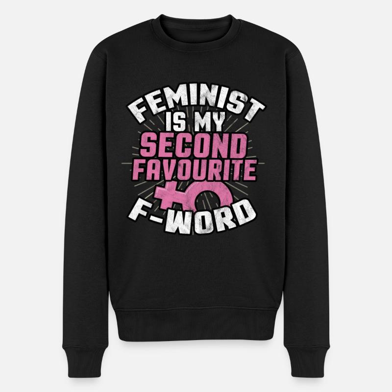 Feminismus - Männer Premium Bio Pullover - Schwarz