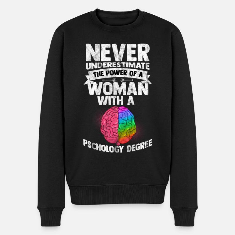 psychologue - Pull Premium bio Homme - noir